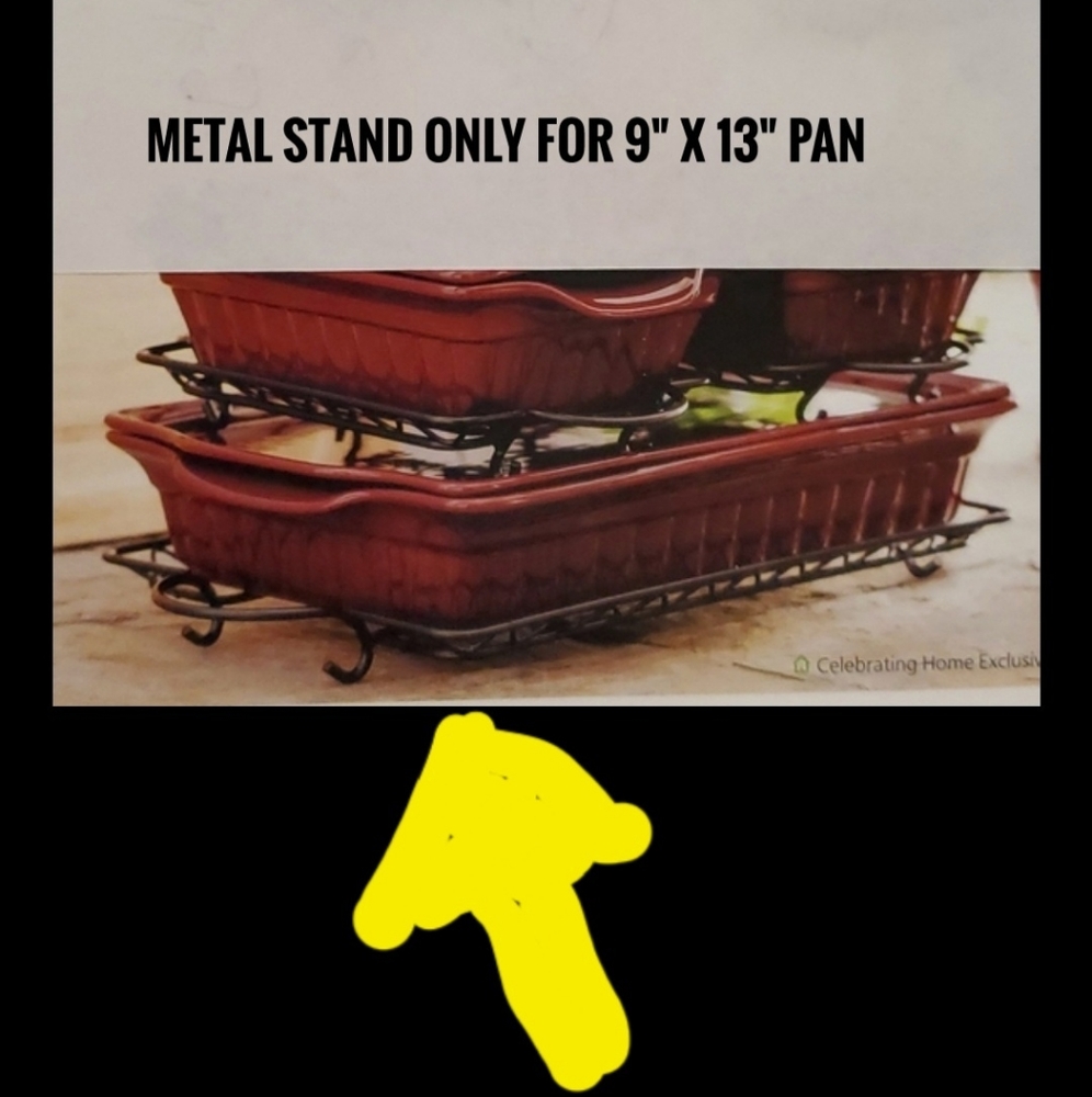 New Metal Tray for 9 x 13 pans dark brown, Bronze color, Home Interiors